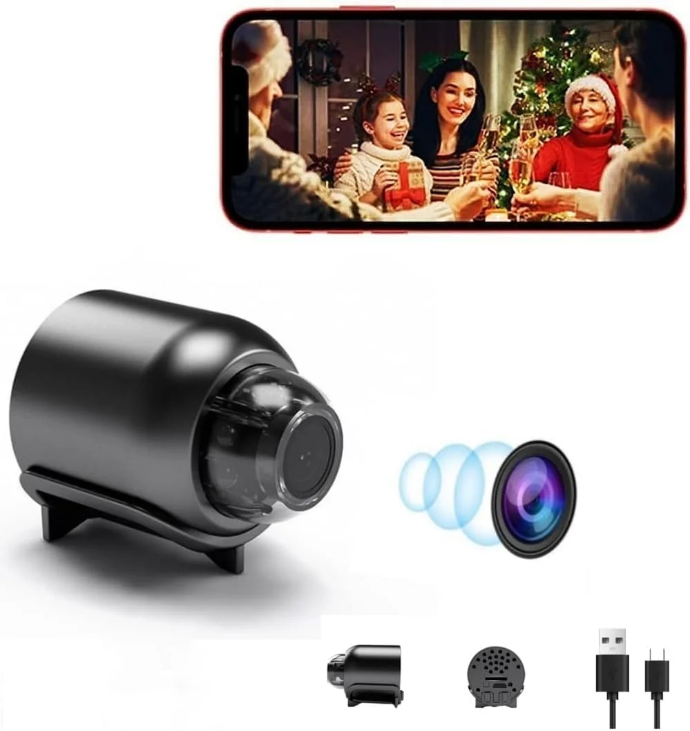 مینی دوربین مخفی بیسیم Full HD 1080p با قابلیت دید در شب و تشخیص حرکت