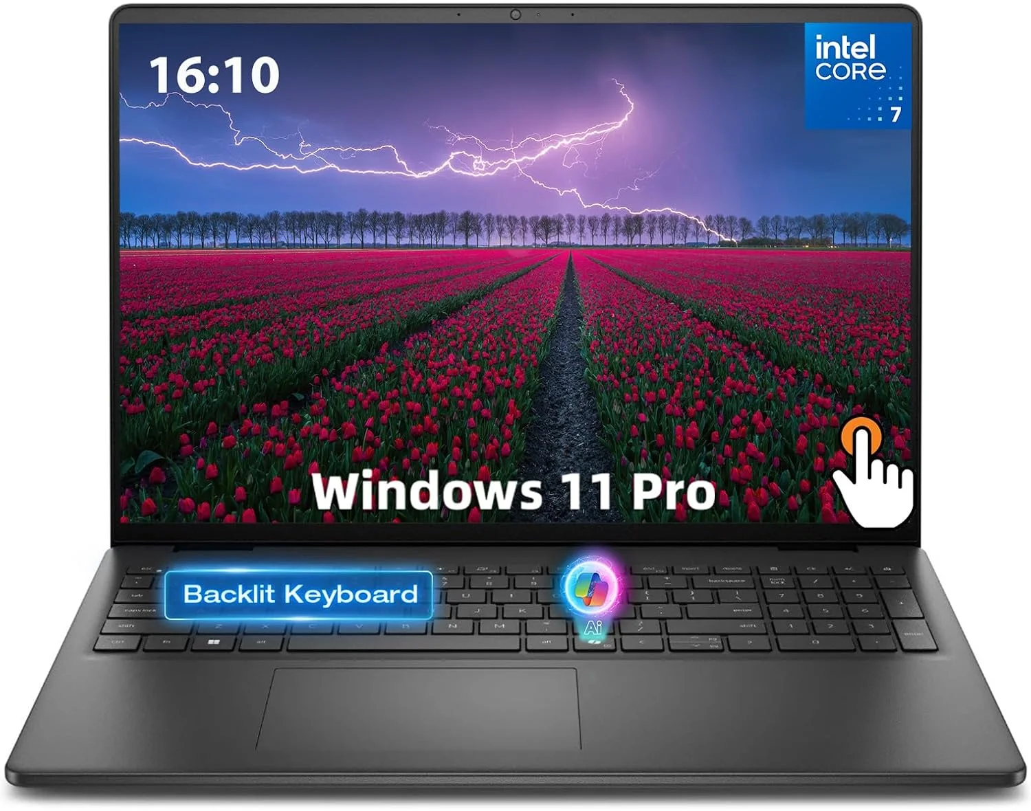 لپ‌تاپ ۱۶ اینچ دل لمسی Core 7 150U رم ۳۲ گیگابایت اس‌اس‌دی ۲ ترابایت