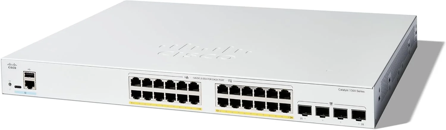 سوئیچ سیسکو 1300-24FP-4G مدیریت شده، 24 پورت PoE، 4x1GE SFP سوئیچ سیسکو 1300-24FP-4G مدیریت شده، 24 پورت PoE، 4x1GE SFP