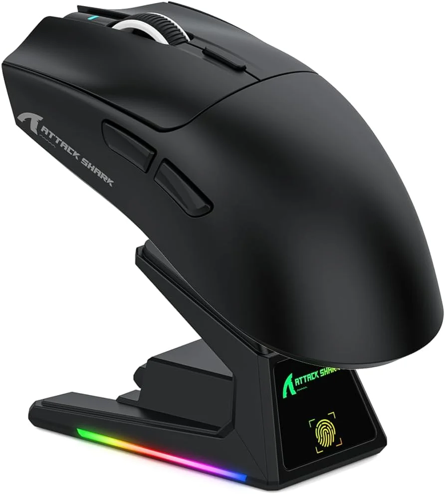 ماوس گیمینگ اتک شارک X1 با تاچ‌پد و داک شارژ RGB