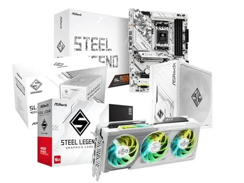 باندل ایسراک مدل Radeon RX 9070 XT Steel Legend با مادربرد و پاور