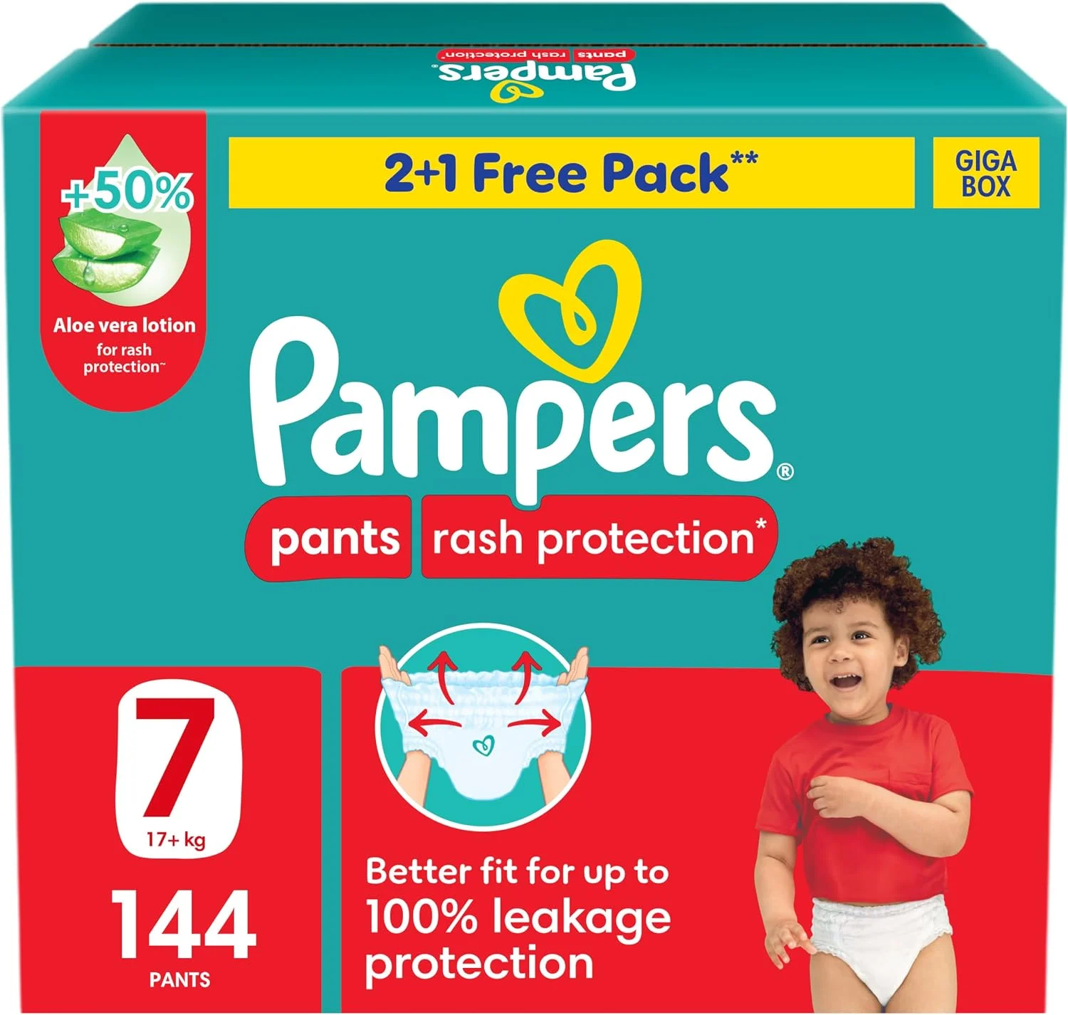 پوشک شرتی پمپرز سایز ۷ وزن ۱۷ کیلوگرم به بالا بسته ۱۴۴ عددی پوشک شرتی پمپرز سایز ۷ وزن ۱۷ کیلوگرم به بالا بسته ۱۴۴ عددی