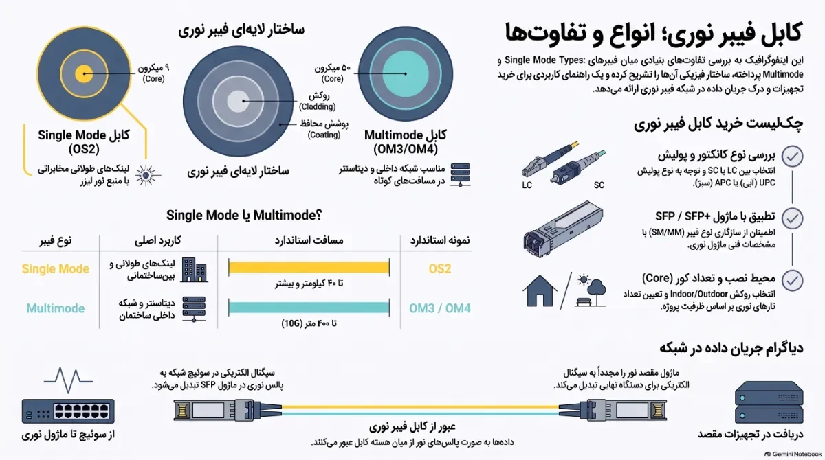 انواع-کابل-فیبر-نوری