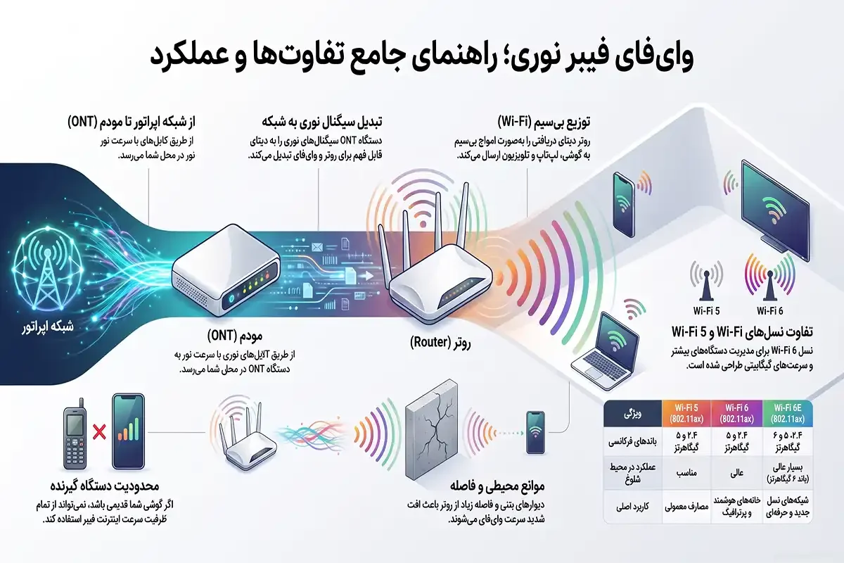 وای فای فیبر نوری چیست و چه کاربردی دارد