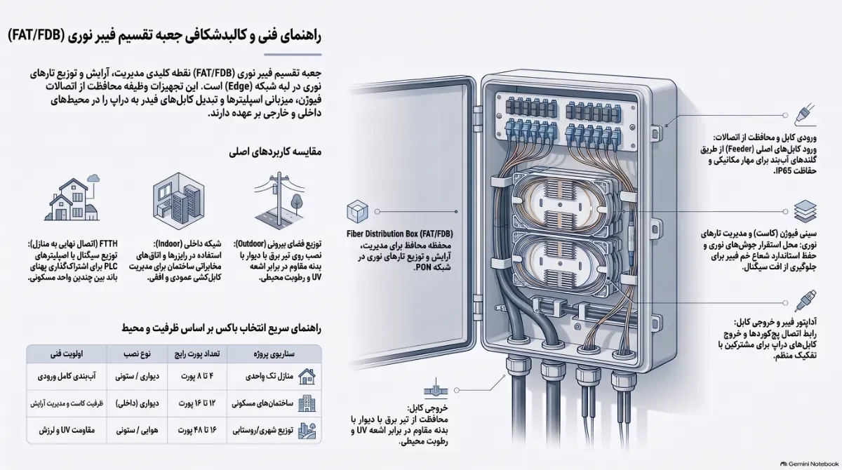 راهنمای-انتخاب-جعبه-تقسیم-فیبر-نوری