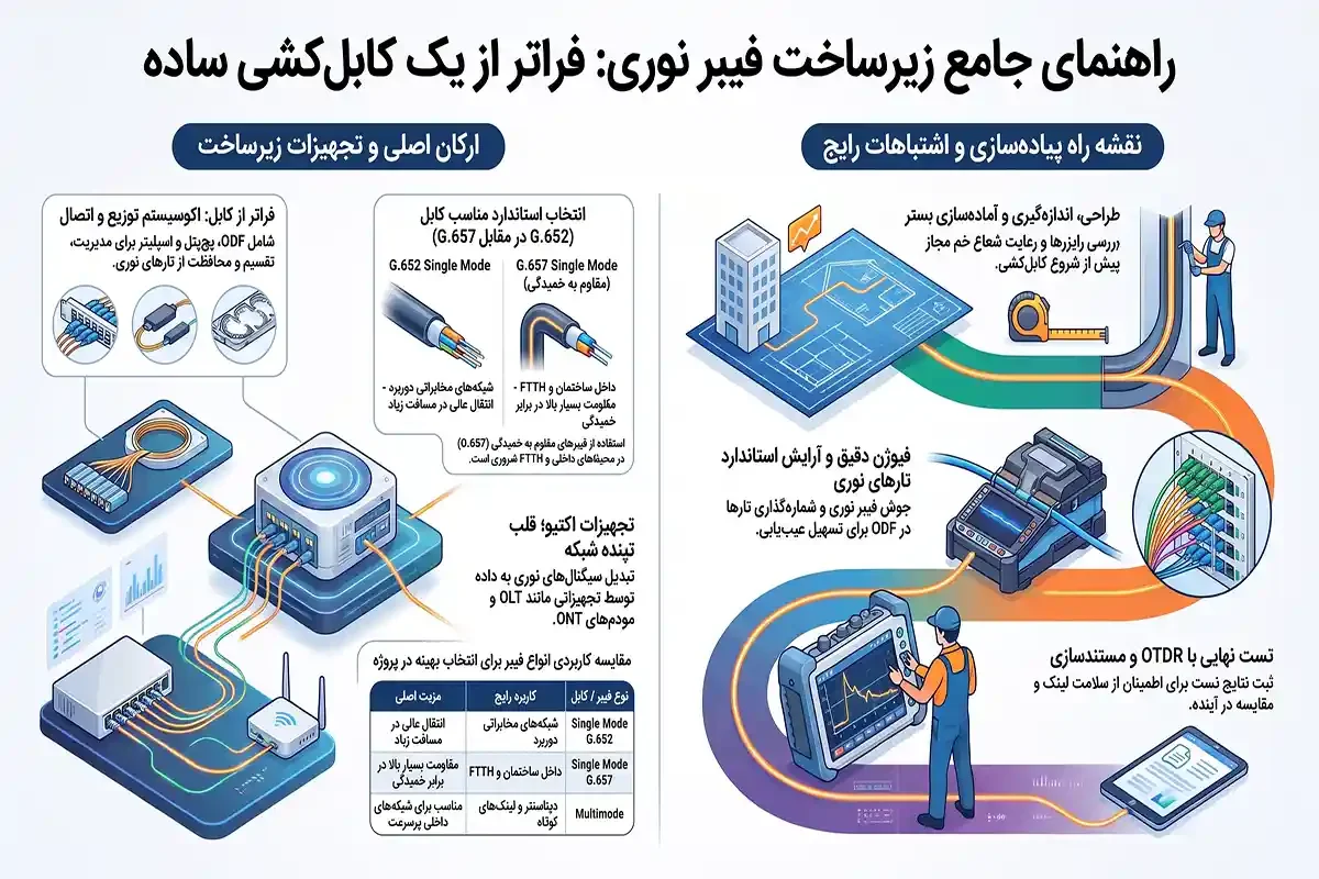 کیان داریا زیرساخت فیبر نوری چیست