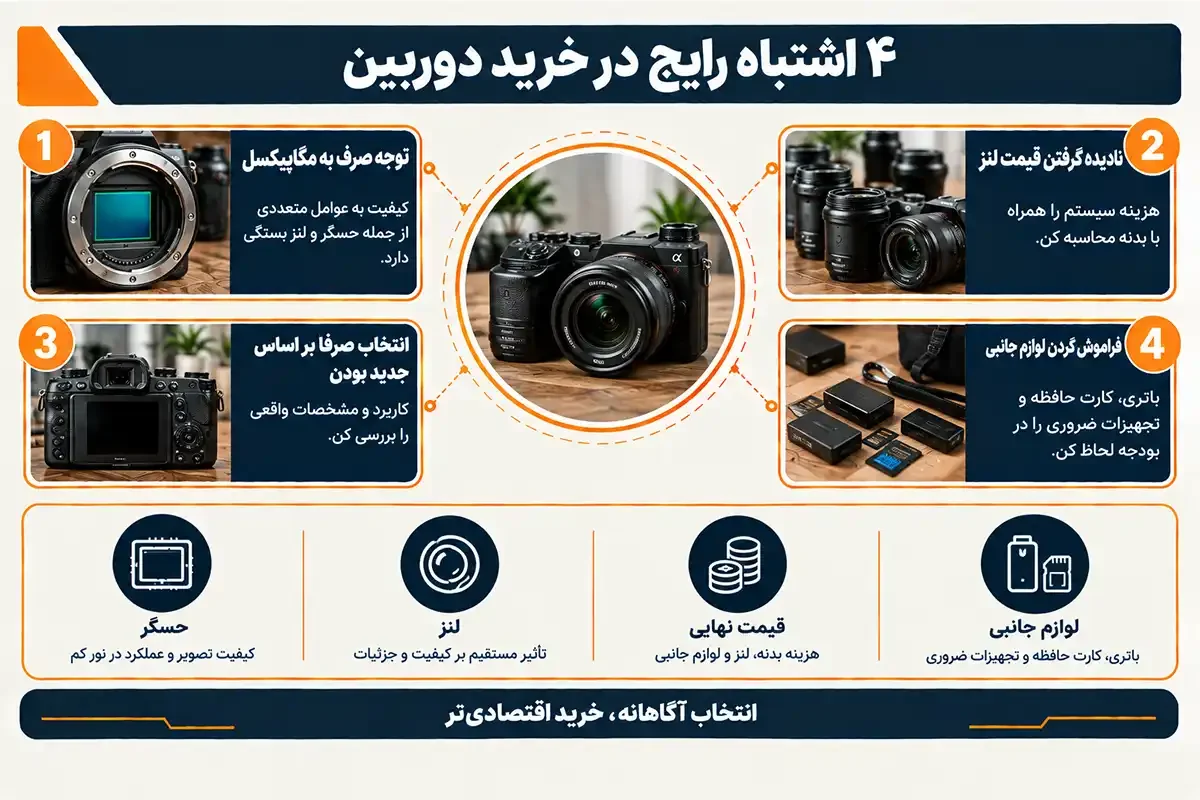 کیان داریا اشتباهات خرید دوربین عکاسی حرفه ای ارزان قیمت
