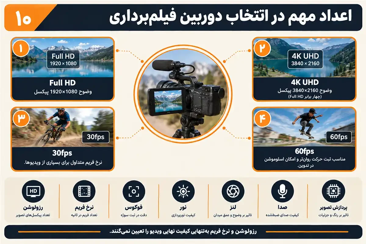 آمار دوربین فیلم برداری ارزان