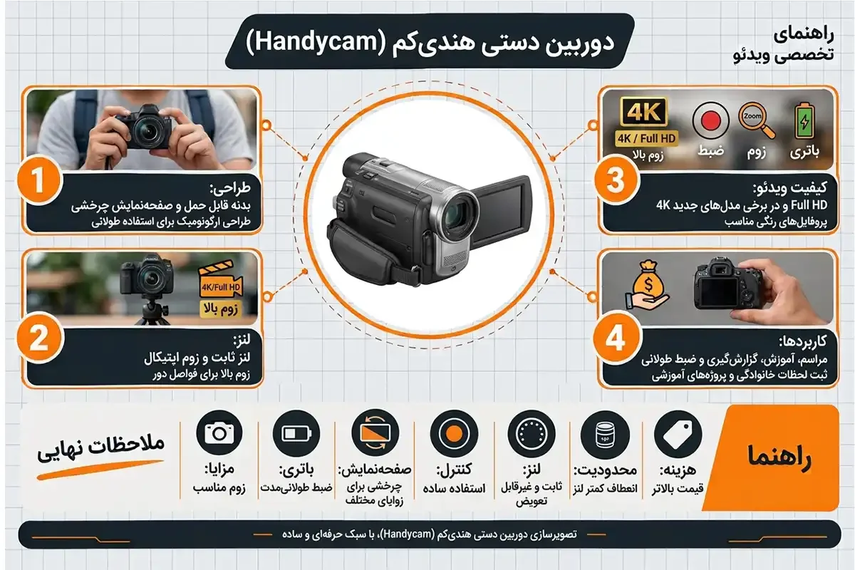انواع دوربین فیلم برداری هندی کم