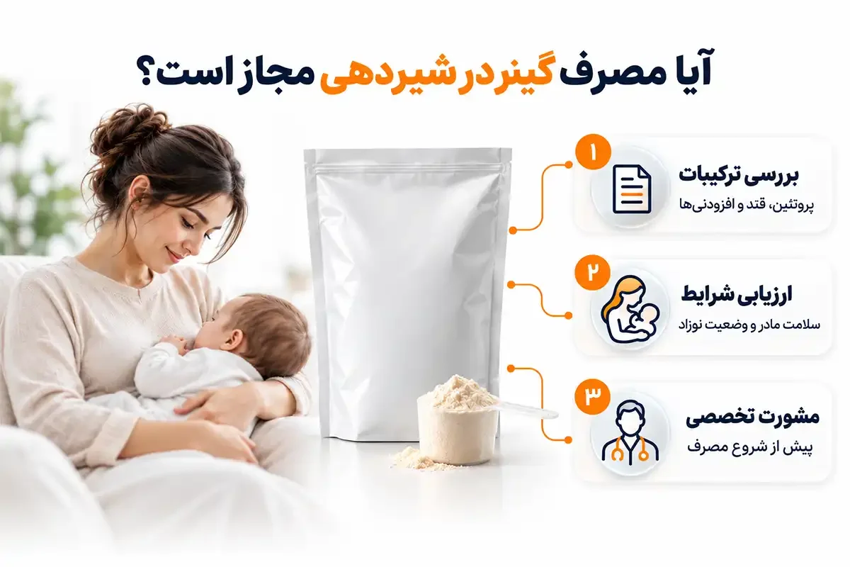 آیا پودر گینر در شیردهی مجاز است