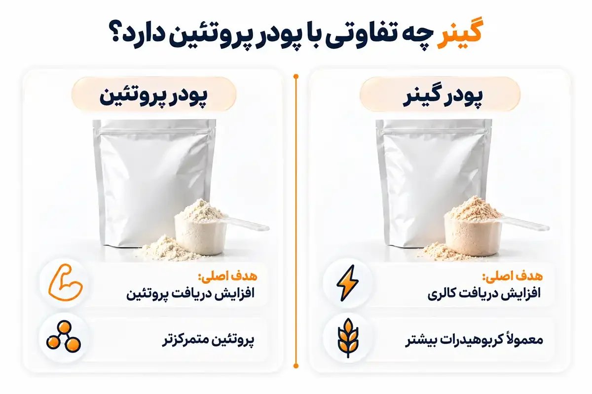 پودر گینر در شیردهی و تفاوت پودر پروتئین